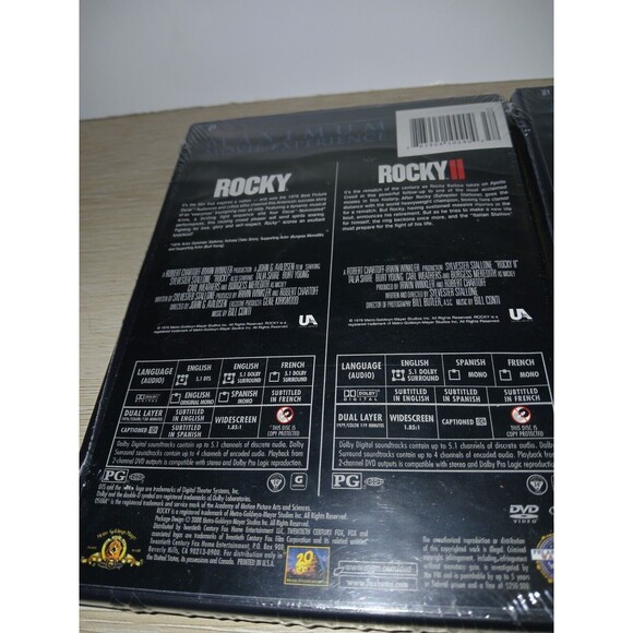 Rocky DVDs 1-4 Double Feature Sylvester Stallone Walmart Tag MGM 2008 Sealed - Picture 11 of 16